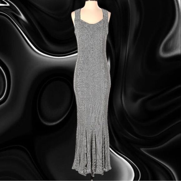 Dresses & Skirts - Damianou Two Piece Silver Gold Metallic Dress Set Size S